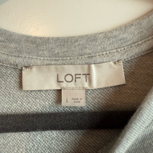 LOFT Gray Embellished Long Sleeve Top - Picture 5 of 6